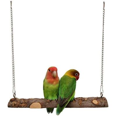 FANGMEDIA Balançoire En Bois Pour Oiseaux, Balançoire Pour Perroquets, Jouet Pour Oiseaux En Bois De Pommier Naturel, Balançoires Pour Perroquets Et Perruches - Publicité FANGMEDIA Balançoire En Bois Pour Oiseaux, Balançoire Pour Perroquets, Jouet Pour Oiseaux En Bois De Pommier Naturel, Balançoires Pour Perroquets Et Perruches - Publicité