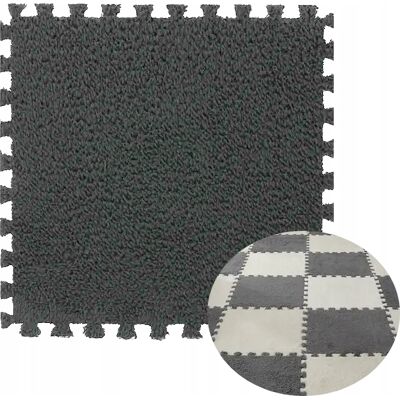 OEM Tapis Puzzle En Mousse Peluche Velours Pour Enfants, 30 Cm, Gris - Publicité OEM Tapis Puzzle En Mousse Peluche Velours Pour Enfants, 30 Cm, Gris - Publicité