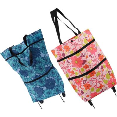 PUNNYB Sacs De Courses Pliables À Roulettes Grand Sac De Courses En - Publicité PUNNYB Sacs De Courses Pliables À Roulettes Grand Sac De Courses En - Publicité