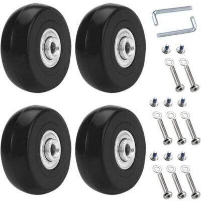 ENLENK 4 Pièces Roue Valise Universelle,50 X18mm Roues De Rechange Pour Bagages,roulettes De Rechange Pour Valise,roues De Valise À Bagages,caoutchouc Métal Valise Kit Pour Valise,chariot À Main,poussette - Publicité ENLENK 4 Pièces Roue Valise Universelle,50 X18mm Roues De Rechange Pour Bagages,roulettes De Rechange Pour Valise,roues De Valise À Bagages,caoutchouc Métal Valise Kit Pour Valise,chariot À Main,poussette - Publicité