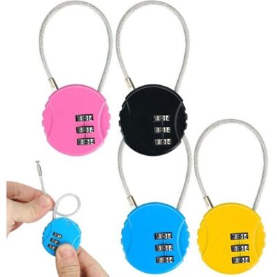 SCORPIO 4 Pièces Cadenas Valise Avion, Petit Code 3 Chiffres, Couleur Pour Voyage Bagages - Publicité SCORPIO 4 Pièces Cadenas Valise Avion, Petit Code 3 Chiffres, Couleur Pour Voyage Bagages - Publicité