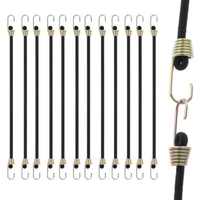 SCORPIO Tendeurs Elastique Avec Crochets, Lot De 12 Cordon Élastique , 25cm Sandow Elastique, Sangles Élastiques Robuste En Caoutchouc Pour Sécuriser Les Bagages, Tente, Bâches, Voitur - Publicité SCORPIO Tendeurs Elastique Avec Crochets, Lot De 12 Cordon Élastique , 25cm Sandow Elastique, Sangles Élastiques Robuste En Caoutchouc Pour Sécuriser Les Bagages, Tente, Bâches, Voitur - Publicité