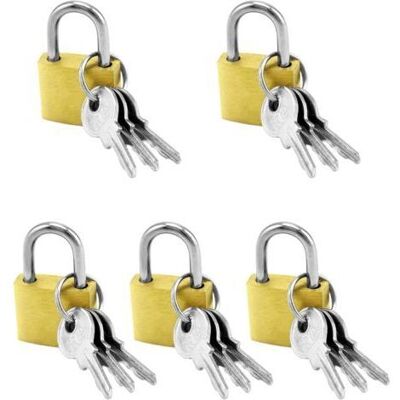 SCORPIO 5pcs Mini Cadenas Clé, Petits Cadenas En Laiton, Pour Valises, Casiers, Bagages, Sacs De Voyage Sac À Dos, 20 Mm - Publicité SCORPIO 5pcs Mini Cadenas Clé, Petits Cadenas En Laiton, Pour Valises, Casiers, Bagages, Sacs De Voyage Sac À Dos, 20 Mm - Publicité