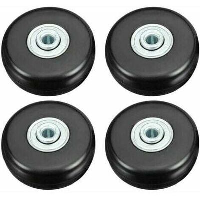 SCORPIO Bagages Roues De Rechange Pour Trolley Chariot Valise, 4 Pièces 50mm, Caoutchouc Métal Kit Roulements Pivotants Réparation Noir - Publicité SCORPIO Bagages Roues De Rechange Pour Trolley Chariot Valise, 4 Pièces 50mm, Caoutchouc Métal Kit Roulements Pivotants Réparation Noir - Publicité