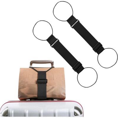 BARBAYDOS 2 Pièces De Sangles Élastiques Pour Bagages, Accessoires De Valise De Voyage Portables, Sangles De Bagages Réglables Pour Valises, Pour Fixer Des Sacs (noir) - Publicité BARBAYDOS 2 Pièces De Sangles Élastiques Pour Bagages, Accessoires De Valise De Voyage Portables, Sangles De Bagages Réglables Pour Valises, Pour Fixer Des Sacs (noir) - Publicité