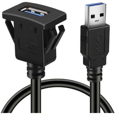 OEM Câble D'Extension De Montage De Panneau Usb 3.0 Carré À Port Unique Avec Boucle Pour Tableau De Bord De Motocyclette De Bateau De Camion De Voiture 1m - Publicité OEM Câble D'Extension De Montage De Panneau Usb 3.0 Carré À Port Unique Avec Boucle Pour Tableau De Bord De Motocyclette De Bateau De Camion De Voiture 1m - Publicité