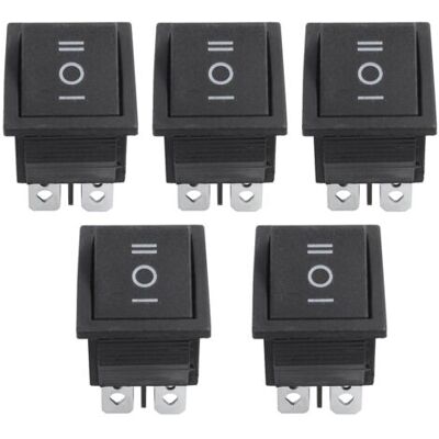 OEM 5 Interrupteurs À Bascule Dpdt 6 Broches Noirs Marche/arrêt/marche, 250 V Ca/15 A Ou 125 V Ca/20 A - Publicité OEM 5 Interrupteurs À Bascule Dpdt 6 Broches Noirs Marche/arrêt/marche, 250 V Ca/15 A Ou 125 V Ca/20 A - Publicité