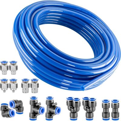OEM Tuyau Pneumatique En Pu Pour Air Comprimé Di 5mm / De 8mm, 10m, 8x Raccords Rapides (y, T, L, I), 8 Bar, Bleu-dou - Publicité OEM Tuyau Pneumatique En Pu Pour Air Comprimé Di 5mm / De 8mm, 10m, 8x Raccords Rapides (y, T, L, I), 8 Bar, Bleu-dou - Publicité