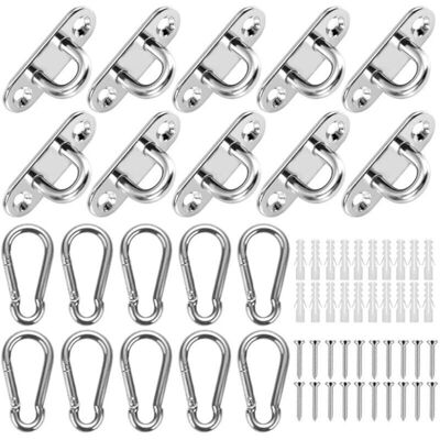 OEM Kindfiber Oü-pontet Inox M5,crochet Inox,10 Pièces Plaques À Oeillets En Acier Inoxydable Pour Balançoires De Yoga Hamacs Auvent Accessoires De Bateau - Publicité OEM Kindfiber Oü-pontet Inox M5,crochet Inox,10 Pièces Plaques À Oeillets En Acier Inoxydable Pour Balançoires De Yoga Hamacs Auvent Accessoires De Bateau - Publicité