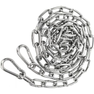OEM Chaîne En Acier Inoxydable 3mm 2m Chaine Acier + 2 Pcs Mousqueton Chaîne De Maillon D'Extension Pour Accrocher Chaîne D'Ancre - Publicité OEM Chaîne En Acier Inoxydable 3mm 2m Chaine Acier + 2 Pcs Mousqueton Chaîne De Maillon D'Extension Pour Accrocher Chaîne D'Ancre - Publicité