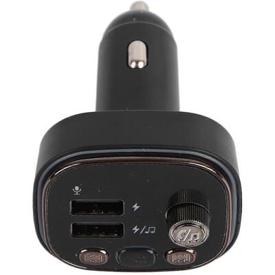 FLAMMKRAFT Autoradio Bluetooth Fm, Chargeur Usb Double Ports, Kit Mains-libres Avec Lumières 7 Couleurs, Transmetteur Voiture Noir. Publicité FLAMMKRAFT Autoradio Bluetooth Fm, Chargeur Usb Double Ports, Kit Mains-libres Avec Lumières 7 Couleurs, Transmetteur Voiture Noir. Publicité