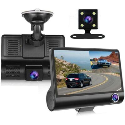 ABYSSE Dash Cam - Mise À Niveau De 3 Caméras Pour Caméra De Voiture, Caméra Avant, Caméra Arrière, Enregistrement En Boucle Dans La Voiture G-sensor Dash Cam - Publicité ABYSSE Dash Cam - Mise À Niveau De 3 Caméras Pour Caméra De Voiture, Caméra Avant, Caméra Arrière, Enregistrement En Boucle Dans La Voiture G-sensor Dash Cam - Publicité