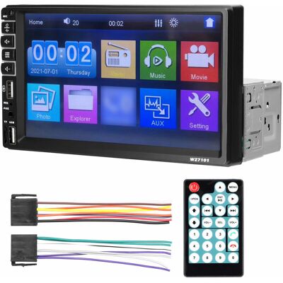 OEM Stéréo De Voiture Simple Din Écran Tactile Lcd 7 Pouces Lecteur Bt Mp5 Récepteur D'Autoradio Fm Prise En Charge Tf/usb/aux-in Lien De Téléphone Portable Appel Mains Libres Image Inversée Commande Au V - Publicité OEM Stéréo De Voiture Simple Din Écran Tactile Lcd 7 Pouces Lecteur Bt Mp5 Récepteur D'Autoradio Fm Prise En Charge Tf/usb/aux-in Lien De Téléphone Portable Appel Mains Libres Image Inversée Commande Au V - Publicité