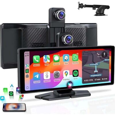 XISRENS Carplay Voiture Sans Fil 10.26" - Autoradio Bluetooth Apple Car Play & Android Auto - Dashcam Voiture 4k Gps Avec Caméra Recul - Autoradio Carplay Écran Tactile - Publicité XISRENS Carplay Voiture Sans Fil 10.26" - Autoradio Bluetooth Apple Car Play & Android Auto - Dashcam Voiture 4k Gps Avec Caméra Recul - Autoradio Carplay Écran Tactile - Publicité