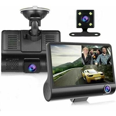ABYSSE Caméra Embarquée Avec Écran Tactile De 4 Pouces, Résolution 1080p, Double Objectif (caméra Avant/arrière) Et Enregistreur Dvr Intégré. Publicité ABYSSE Caméra Embarquée Avec Écran Tactile De 4 Pouces, Résolution 1080p, Double Objectif (caméra Avant/arrière) Et Enregistreur Dvr Intégré. Publicité