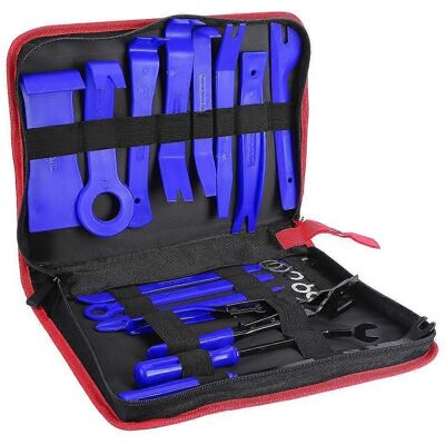 FLAMMKRAFT Kit De Démontage Autoradio Audio, Outil De Retrait De Tableau De Bord, Levier Pour Voiture, Réfection Intérieure Bleu. Publicité FLAMMKRAFT Kit De Démontage Autoradio Audio, Outil De Retrait De Tableau De Bord, Levier Pour Voiture, Réfection Intérieure Bleu. Publicité
