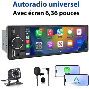 Autoradio 1 DIN avec Apple CarPlay Android Auto et écran