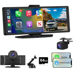 Autoradio 1 DIN sans fil Apple CarPlay Android Auto écran