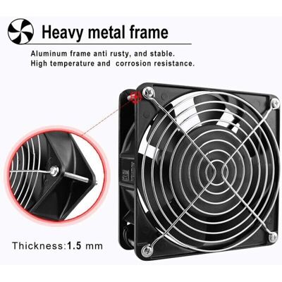 Scotch Ventilateur Axial Pour Boîte De Cheminée Insérable Haute Température Pales En Métal Silencieux Universel 120 X 120 X 38 Mm,de - Publicité Scotch Ventilateur Axial Pour Boîte De Cheminée Insérable Haute Température Pales En Métal Silencieux Universel 120 X 120 X 38 Mm,de - Publicité