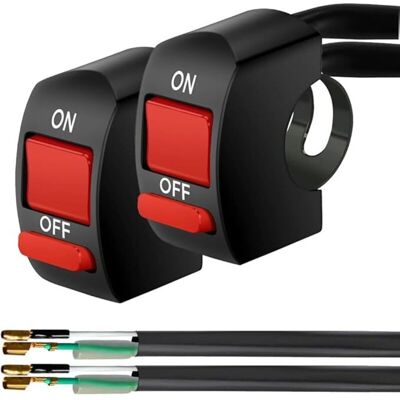 OEM 2pcs 22mm Interrupteur De Guidon,commutateur De Guidon De Moto Démarreur Electrique Etanche Universel Led Phare On/off - Publicité OEM 2pcs 22mm Interrupteur De Guidon,commutateur De Guidon De Moto Démarreur Electrique Etanche Universel Led Phare On/off - Publicité