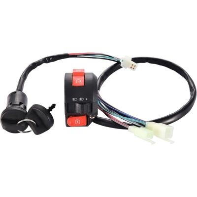 OEM Interrupteur De Démarrage De Fonction 8 Fil 3 Avec Commutateur De Clé D'Allumage Remplacement Pour 50cc 70cc 90cc 110cc 125cc Atv 4 Roues Quad Scooter - Publicité OEM Interrupteur De Démarrage De Fonction 8 Fil 3 Avec Commutateur De Clé D'Allumage Remplacement Pour 50cc 70cc 90cc 110cc 125cc Atv 4 Roues Quad Scooter - Publicité