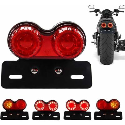 OEM Feu Arrière Moto Led 10w 40led Intégré Frein Clignotant Position Support Plaque Lentille Rouge Compatible Harley -ulisem - Publicité OEM Feu Arrière Moto Led 10w 40led Intégré Frein Clignotant Position Support Plaque Lentille Rouge Compatible Harley -ulisem - Publicité
