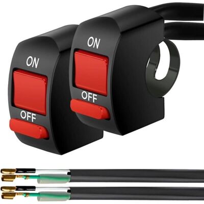 OEM 2pcs 22mm Interrupteur De Guidon,commutateur De Guidon De Moto Démarreur Electrique Etanche Universel Led Phare On/off - Publicité OEM 2pcs 22mm Interrupteur De Guidon,commutateur De Guidon De Moto Démarreur Electrique Etanche Universel Led Phare On/off - Publicité