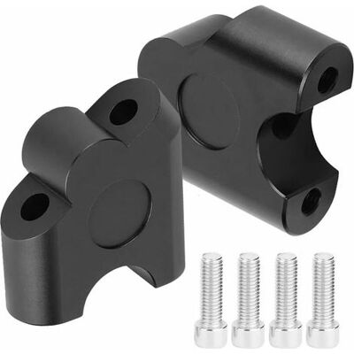NO BRAND Pair Riser De Guidon, 2 Pièces 22mm Universel Moto Poignée De Barre De Guidon Pince De Guidon Arrière Déplacer Adaptateur De Montage(black) - Publicité NO BRAND Pair Riser De Guidon, 2 Pièces 22mm Universel Moto Poignée De Barre De Guidon Pince De Guidon Arrière Déplacer Adaptateur De Montage(black) - Publicité