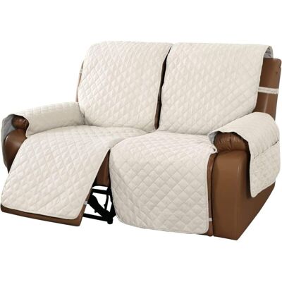 Klvgtifs Pu - Housse De Fauteuil Relax Antidérapante – Tissu Multicouche Doux Et Respirant – Sangles Élastiques Pour Maintien Optimal – 2 Places, Ivoire - Publicité Klvgtifs Pu - Housse De Fauteuil Relax Antidérapante – Tissu Multicouche Doux Et Respirant – Sangles Élastiques Pour Maintien Optimal – 2 Places, Ivoire - Publicité