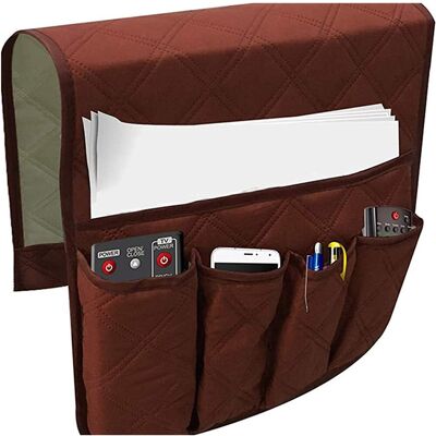 TOVBMUP Organisateur De Canapé-lit – Banquette De Rangement Avec 5 Poches Et Fermeture Antidérapante – Polyester Résistant 90 ×43cm–marron - Publicité TOVBMUP Organisateur De Canapé-lit – Banquette De Rangement Avec 5 Poches Et Fermeture Antidérapante – Polyester Résistant 90 ×43cm–marron - Publicité