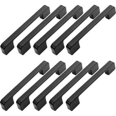 OEM 10 Poignées De Meuble Noires, Entraxe 160 Mm, Pour Portes De Cuisine, Armoires Et Meubles De Salle De Bain - Publicité OEM 10 Poignées De Meuble Noires, Entraxe 160 Mm, Pour Portes De Cuisine, Armoires Et Meubles De Salle De Bain - Publicité