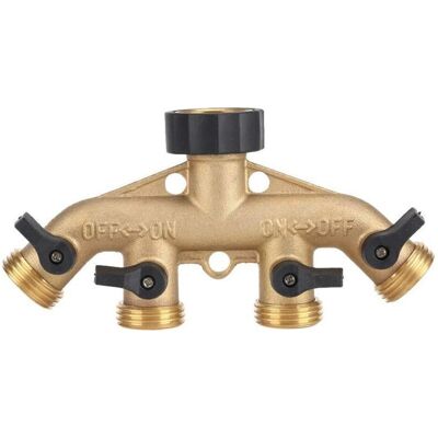 OEM Robinet Sélecteur 4 Voies En Laiton – Répartiteur D’arrosage Pour Jardin, Connecteur De Tuyau Avec 4 Sorties Indépendantes - Publicité OEM Robinet Sélecteur 4 Voies En Laiton – Répartiteur D’arrosage Pour Jardin, Connecteur De Tuyau Avec 4 Sorties Indépendantes - Publicité