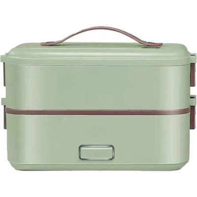 RUNXIZHOU Boîte À Lunch Électrique Portable (1 Pièce) - Vert Avocat - Double Compartiment - Norme Européenne 220 V - Publicité RUNXIZHOU Boîte À Lunch Électrique Portable (1 Pièce) - Vert Avocat - Double Compartiment - Norme Européenne 220 V - Publicité