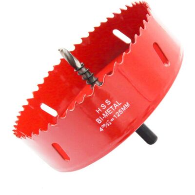 OEM Hole Saw Drill Bit Hole Cutter With Arbor For Wood,pvc Board And Plasterboard(415/16"(125mm Hole Saw)) - Publicité OEM Hole Saw Drill Bit Hole Cutter With Arbor For Wood,pvc Board And Plasterboard(415/16"(125mm Hole Saw)) - Publicité