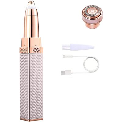 ALVIOR Rasoir Pour Sourcils - Tête Précise En Acier Inoxydable - Rechargeable Par Usb - Pour Épilation Faciale Douce - 1 Pièce - Publicité ALVIOR Rasoir Pour Sourcils - Tête Précise En Acier Inoxydable - Rechargeable Par Usb - Pour Épilation Faciale Douce - 1 Pièce - Publicité