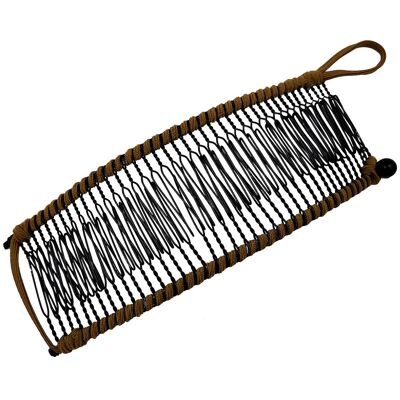 OEM Pince À Cheveux Banane Extensible, Peigne Double, Accessoire De Coiffure, Pour Cheveux Épais Et Extensibles, 40 Dents, Couleur Marron Foncé. Publicité OEM Pince À Cheveux Banane Extensible, Peigne Double, Accessoire De Coiffure, Pour Cheveux Épais Et Extensibles, 40 Dents, Couleur Marron Foncé. Publicité