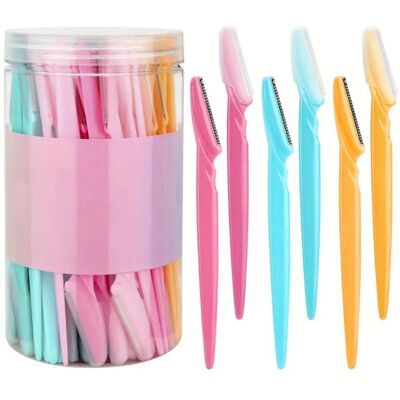 ENLENK Rasoir Et Sculpteur De Sourcils De Précision (en Pot) — Design Anti-rayures — Outil De Beauté — 40 Lames Par Pot (couleurs Assorties) - Publicité ENLENK Rasoir Et Sculpteur De Sourcils De Précision (en Pot) — Design Anti-rayures — Outil De Beauté — 40 Lames Par Pot (couleurs Assorties) - Publicité