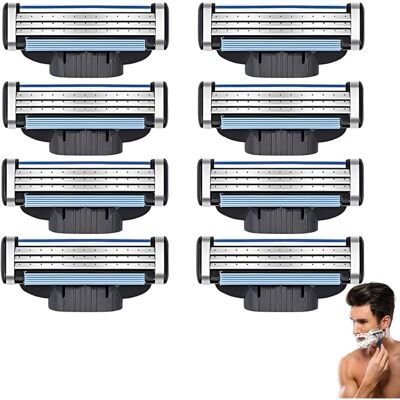 SANS MARQUE One Blade Lames, 8 Pièces Lames De Rasoir 3 Couches Bleu Noir Pour Rasage Précis Et Doux - Publicité SANS MARQUE One Blade Lames, 8 Pièces Lames De Rasoir 3 Couches Bleu Noir Pour Rasage Précis Et Doux - Publicité