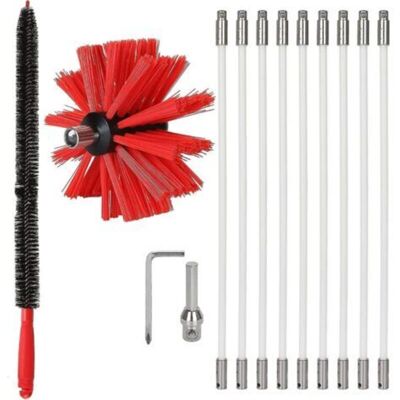 OEM Kit De Ramonage De Cheminée Professionnel 3.6m - Brosse De Nettoyage De Cheminée En Nylon Réglable 100mm - Conduits 9 Tiges De - Publicité OEM Kit De Ramonage De Cheminée Professionnel 3.6m - Brosse De Nettoyage De Cheminée En Nylon Réglable 100mm - Conduits 9 Tiges De - Publicité