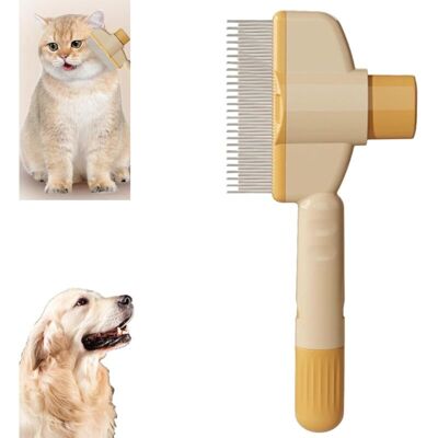 OEM Self-cleaning Pet Flea Comb Grooming Brush, Pet Hair Removal Comb Flea Comb,(yellow) - Publicité OEM Self-cleaning Pet Flea Comb Grooming Brush, Pet Hair Removal Comb Flea Comb,(yellow) - Publicité