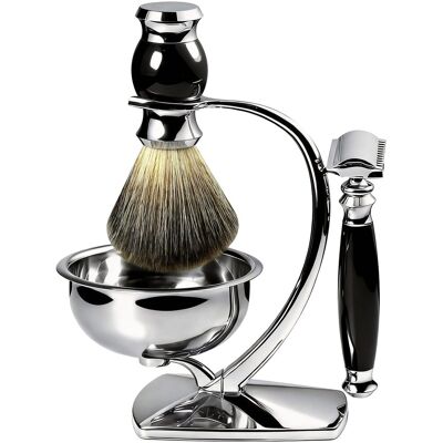 OEM Kit De Rasage Premium Pour Hommes, 4 En 1 Set De Rasage Comprend Stand De Rasage & Bol De Savon & Brosse, Rasoir De Sécurité Double Bord Pour Hommes, Sécurité, Respectueux De L'Environnement - Publicité OEM Kit De Rasage Premium Pour Hommes, 4 En 1 Set De Rasage Comprend Stand De Rasage & Bol De Savon & Brosse, Rasoir De Sécurité Double Bord Pour Hommes, Sécurité, Respectueux De L'Environnement - Publicité