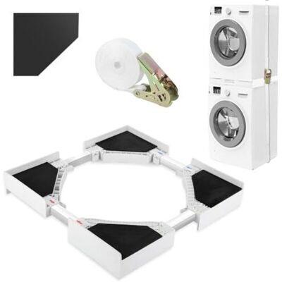 Scotch Kit De Superposition Lave Linge Support Machine À Laver Réglable 46-72cm Kit De Superposition Universel Pour Lave-linge Et Sèche-linge, Avec Corde - Publicité Scotch Kit De Superposition Lave Linge Support Machine À Laver Réglable 46-72cm Kit De Superposition Universel Pour Lave-linge Et Sèche-linge, Avec Corde - Publicité