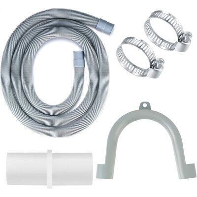 Melissa Tuyau De Vidange Pour Machine À Laver, Tuyau De Vidange Universel, Rallonge De Tuyau 2m Pour Lave-vaisselle Avec Support Et Collier De Serrage - Publicité Melissa Tuyau De Vidange Pour Machine À Laver, Tuyau De Vidange Universel, Rallonge De Tuyau 2m Pour Lave-vaisselle Avec Support Et Collier De Serrage - Publicité