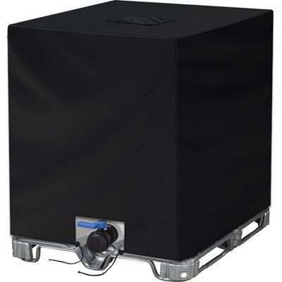 ABYSSE Ibc Couvercle De Réservoir D'Eau Anti-poussière Anti-uv, 210d Housse De Protection, Bâche De Protection, Convient Pour Réservoir Ibc 1000 L (120 X 100 X 116 Cm Noir) - Publicité ABYSSE Ibc Couvercle De Réservoir D'Eau Anti-poussière Anti-uv, 210d Housse De Protection, Bâche De Protection, Convient Pour Réservoir Ibc 1000 L (120 X 100 X 116 Cm Noir) - Publicité