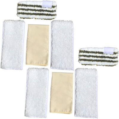 ACKERMAN Lot De 8 Chiffons De Nettoyage En Microfibre En Velours Pour Nettoyeurs Vapeur Kärcher Spécialement Conçus Pour Le Nettoyage De Salle De Bain ☛ 2 Ensembles - Publicité ACKERMAN Lot De 8 Chiffons De Nettoyage En Microfibre En Velours Pour Nettoyeurs Vapeur Kärcher Spécialement Conçus Pour Le Nettoyage De Salle De Bain ☛ 2 Ensembles - Publicité