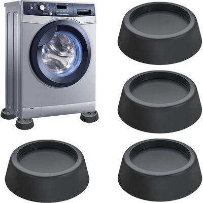 Vision 4 Pièces Noir Tapis Anti-vibration Pour Machine À Laver, Antibruit Pied Machine A Laver Avec Patin Caoutchouc, Pour Machines À Laver, Sèche-linge, Meubles, Patins Anti Vibration Lave Linge - Publicité Vision 4 Pièces Noir Tapis Anti-vibration Pour Machine À Laver, Antibruit Pied Machine A Laver Avec Patin Caoutchouc, Pour Machines À Laver, Sèche-linge, Meubles, Patins Anti Vibration Lave Linge - Publicité