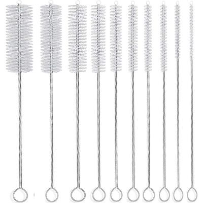 Vision Brosse Longue En Paille, Nettoyeur De Tubes En Nylon, 8 Pouces, 10 Diamètres Différents - Publicité Vision Brosse Longue En Paille, Nettoyeur De Tubes En Nylon, 8 Pouces, 10 Diamètres Différents - Publicité