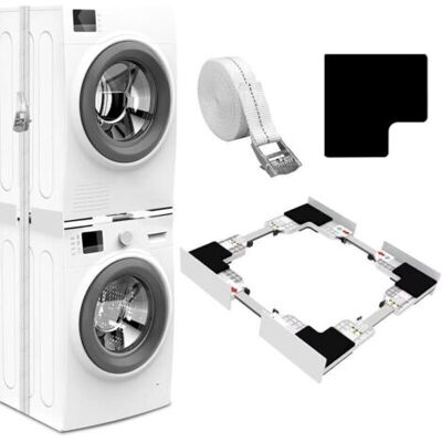 SCORPIO Universel Kit De Superposition Pour 46-66cm Lave-linge Et Sèche-linge, Kit D’empilage Pour Machine À Laver, Cadre Intermédiaire Pour Laver, Sèche-linge Kit Intermédiaire Avec Sangles À Cliquet - Publicité SCORPIO Universel Kit De Superposition Pour 46-66cm Lave-linge Et Sèche-linge, Kit D’empilage Pour Machine À Laver, Cadre Intermédiaire Pour Laver, Sèche-linge Kit Intermédiaire Avec Sangles À Cliquet - Publicité