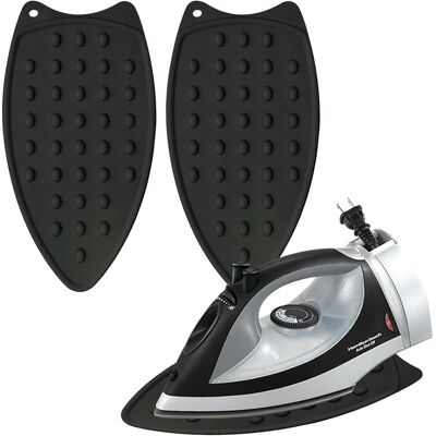 SANS MARQUE Support Pour Fer À Repasser,repose Fer En Silicone,tapis De Repos De Repassage Avec Trou De Suspension,pour L'Isolation Contre Les Brûlures (noir) - Publicité SANS MARQUE Support Pour Fer À Repasser,repose Fer En Silicone,tapis De Repos De Repassage Avec Trou De Suspension,pour L'Isolation Contre Les Brûlures (noir) - Publicité