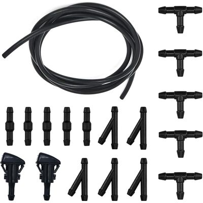 SANS MARQUE Durite Lave Glace, Kit De Tuyau Essuie, 5m Tuyau De Liquide -, Avec Raccord De Tuyau 15 Pièces + 2 Pcs Buse - Publicité SANS MARQUE Durite Lave Glace, Kit De Tuyau Essuie, 5m Tuyau De Liquide -, Avec Raccord De Tuyau 15 Pièces + 2 Pcs Buse - Publicité
